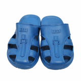 Black PU Antistatic Safety Slippers for Electronic Factory